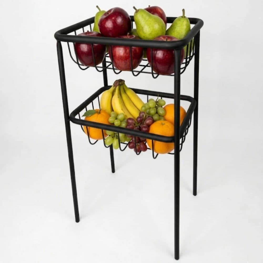 Fruteira de Chão Maison Preto Fosco - Duler