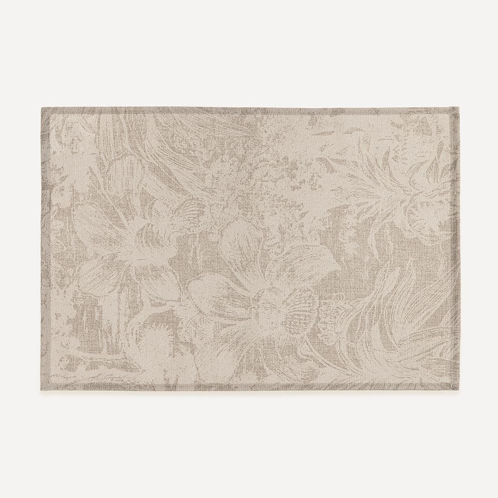Fundo de Prato Impermeável Jacquard Bege