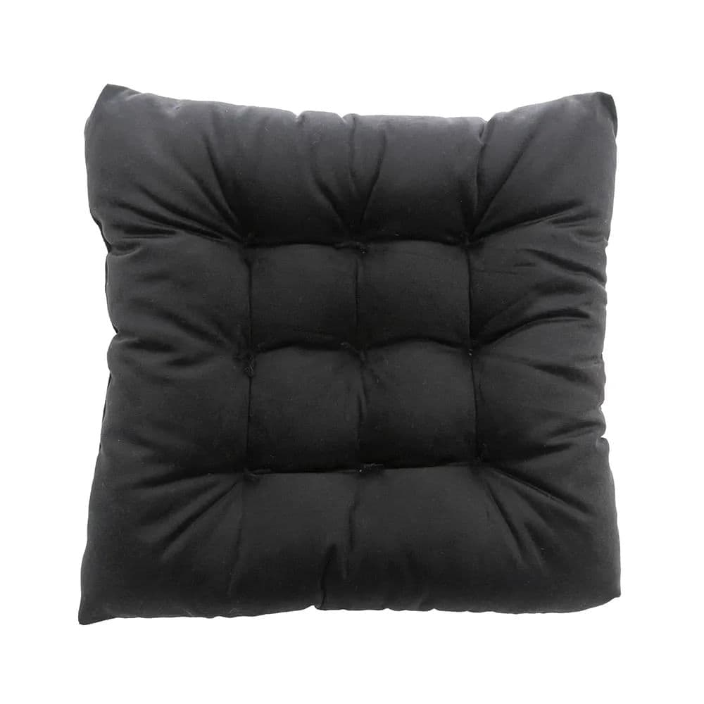 Futon Suede Preto 40x40cm - Shelter