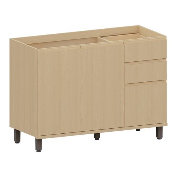 Gabinete de Cozinha MDF Carvalho com 2 Gavetas e 3 Portas 120x87,5x53cm Aura Luciane