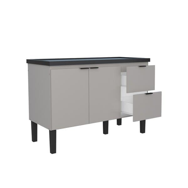 Gabinete de Cozinha MDP Nude com 2 Gavetas e 2 Portas 114x79x51cm Colibri Cozimax