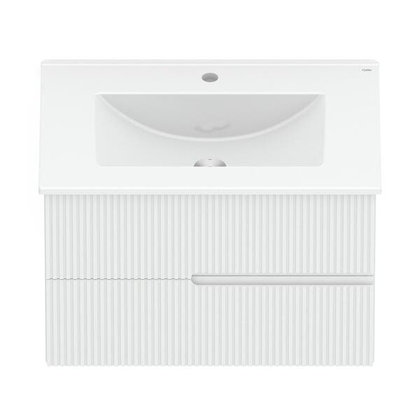 Gabinete para Banheiro com Cuba 70cm Madeira e Cerâmica Branco Elite Celite