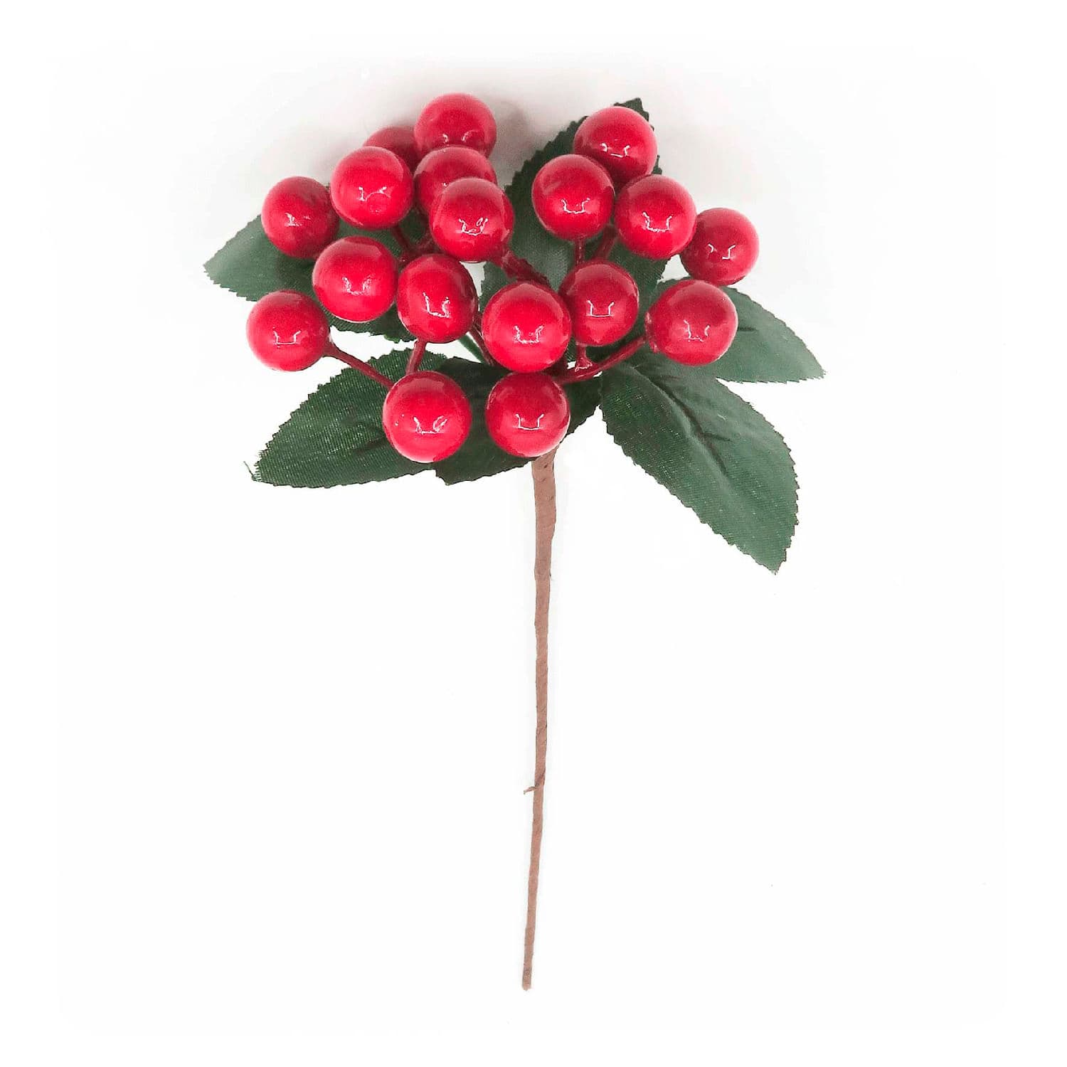 Galho Folhagem Berries 24cm Natal - Yangzi