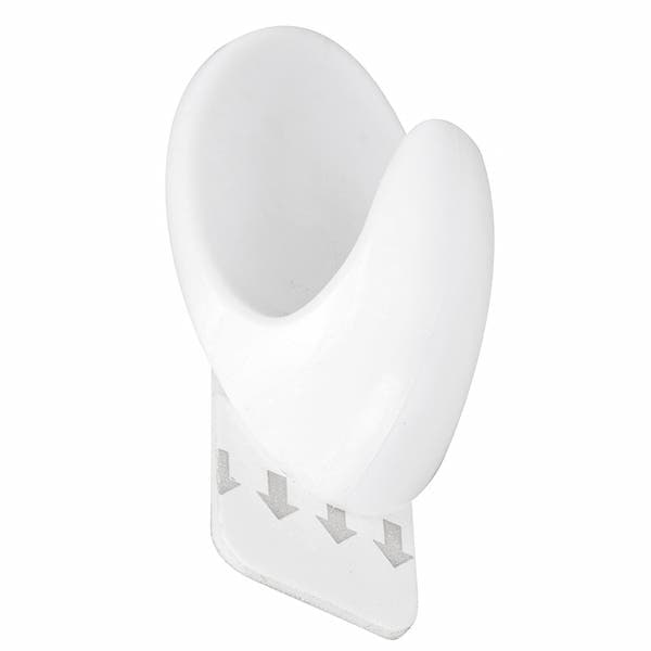 Gancho Adesivo Plástico ABS 5,5x3,4x2,2cm Branco Aliança