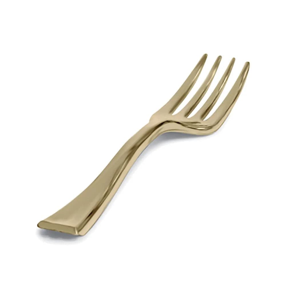 Garfo para Sobremesa 13cm Gold 8 Unidades - Silver Plastic