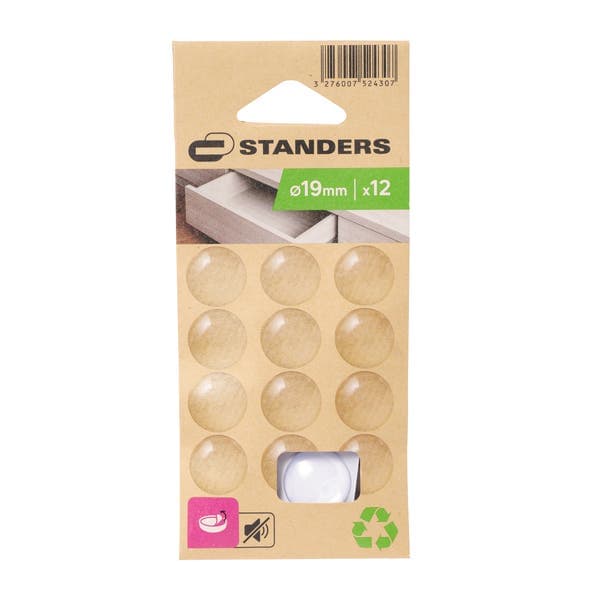 Gota Anti-Impacto Transparente 19mm com 12 Peças Standers
