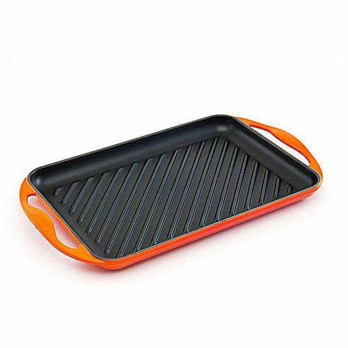 Grelha Retangular com Alça Le Creuset Laranja 38,5 cm