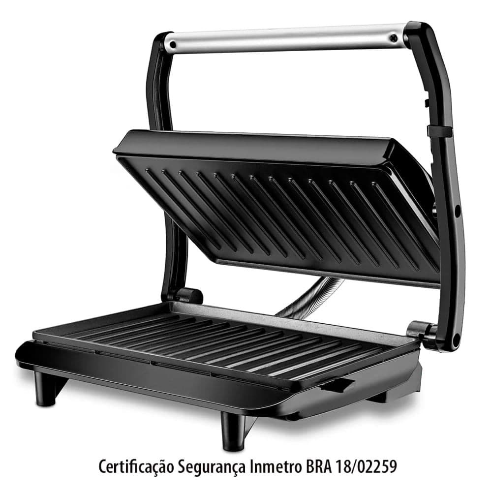 Grill Elétrico Master Press Prata e Preto - Mondial