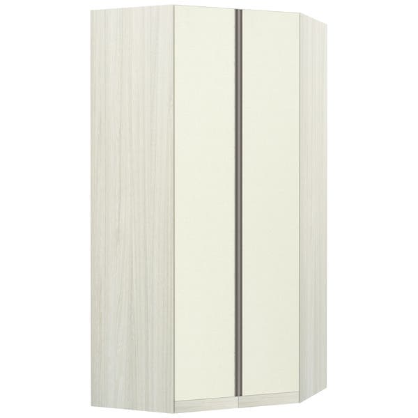 Guarda-Roupa de Canto Diagonal Modulado Legno 2 Portas de Abrir Kashmir 3 Gavetas MDP 236x111,8x111,8cm Prime Luciane