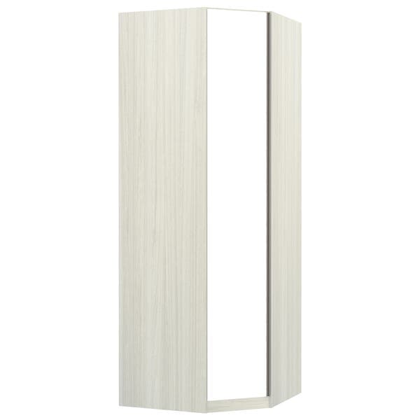 Guarda-Roupa de Canto Diagonal Modulado Legno Crema com 1 Porta de Abrir Branco MDP 236x83,8x83,8cm Prime Luciane