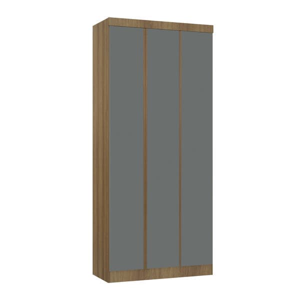 Guarda-Roupa Modulado 3 Portas de Abrir 2 Gavetas MDP Avelã 101,5x230x46,5 Milano Luciane