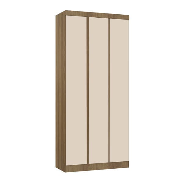 Guarda-Roupa Modulado 3 Portas de Abrir 2 Gavetas MDP Avelã 101,5x230x46,5 Milano Luciane