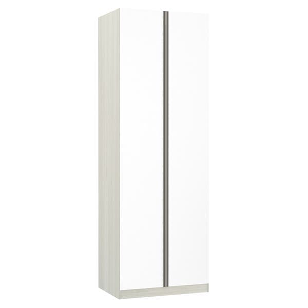 Guarda-Roupa Modulado Legno Crema com 2 Portas de Abrir Branco 3 Gavetas MDP 236x80,4x56cm Prime Luciane