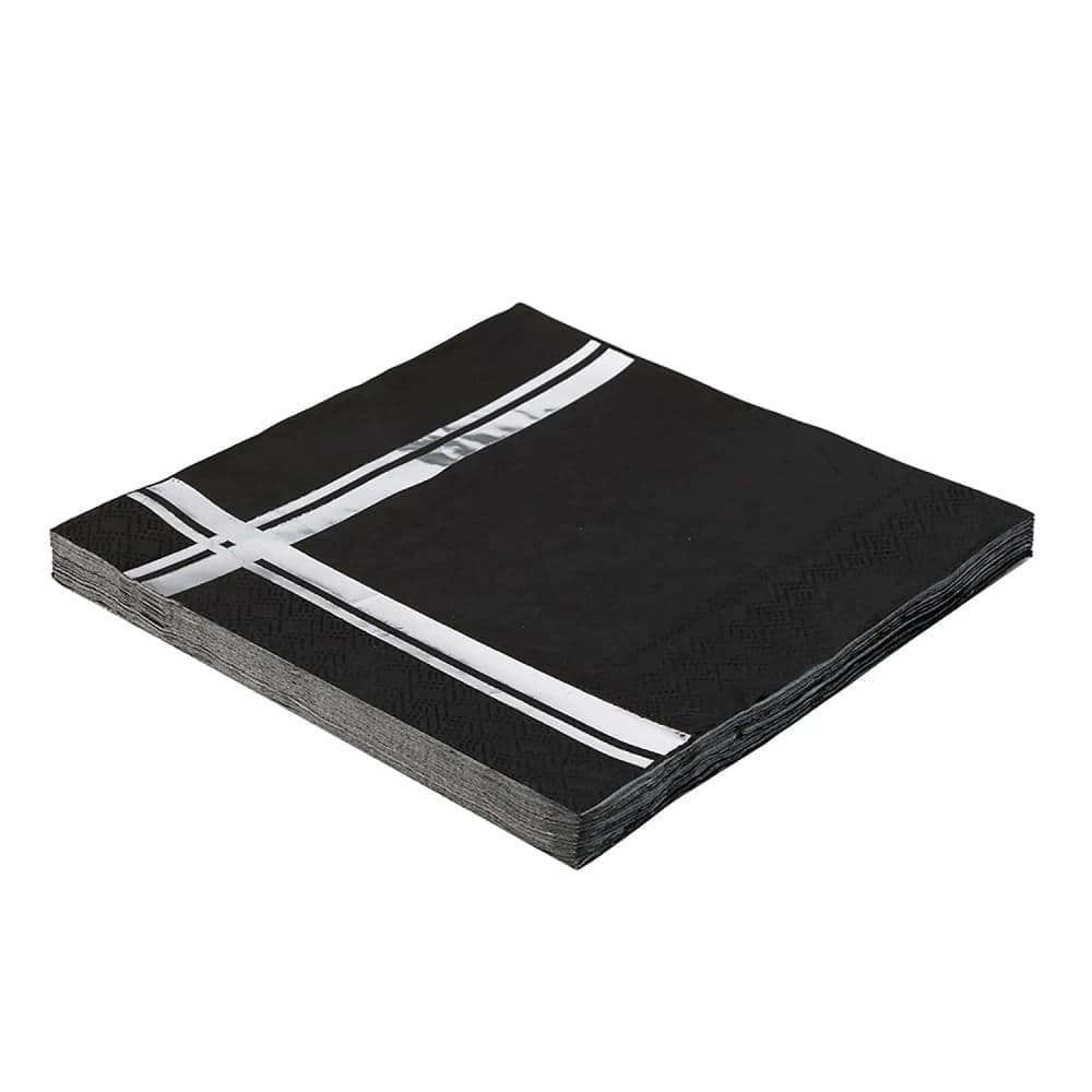 Guardanapo de Papel 2 Folhas 20 Unidades 33cm Estampado Prata - Silver Plastic