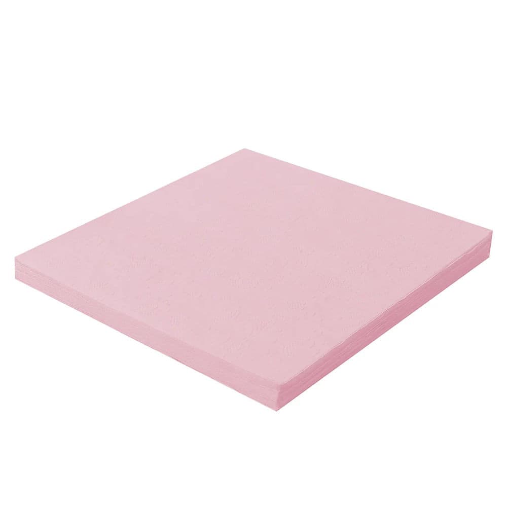 Guardanapo de Papel 2 Folhas 20 Unidades 33cm Relevo Rosa Bebe - Silver Plastic