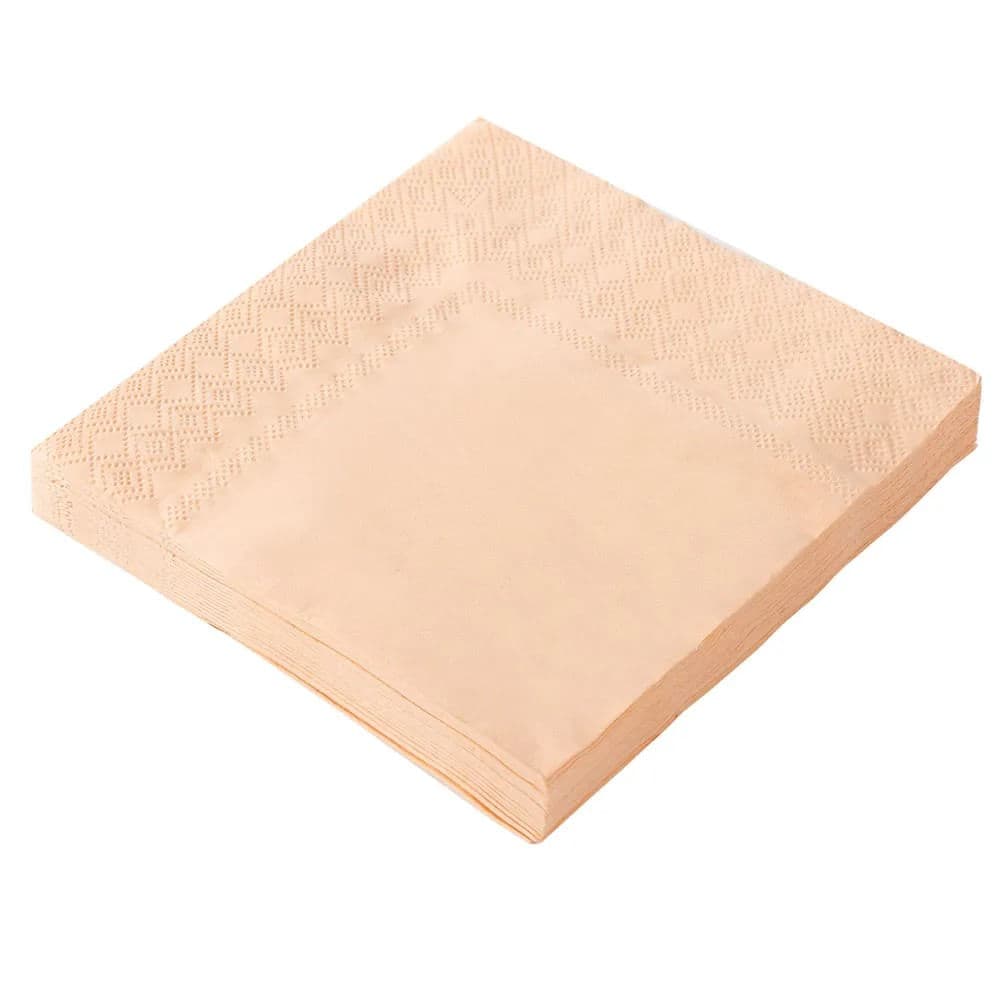 Guardanapo de Papel Folha Dupla 20 Unidades 25cm Pessego - Silver Plastic