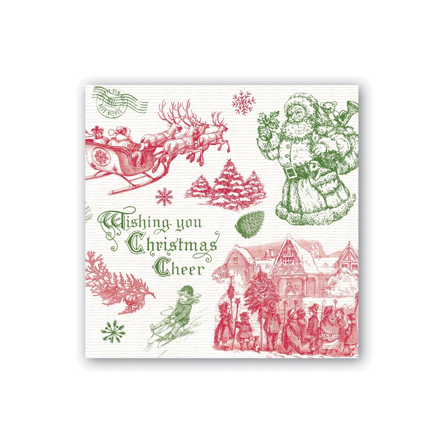 Guardanapo Lanche It's Christmastime Michel Design Works 16,5 x 16,5 cm