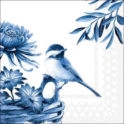 Guardanapo Papel Passaro Azul 33x33 20 Folhas - Ambiente