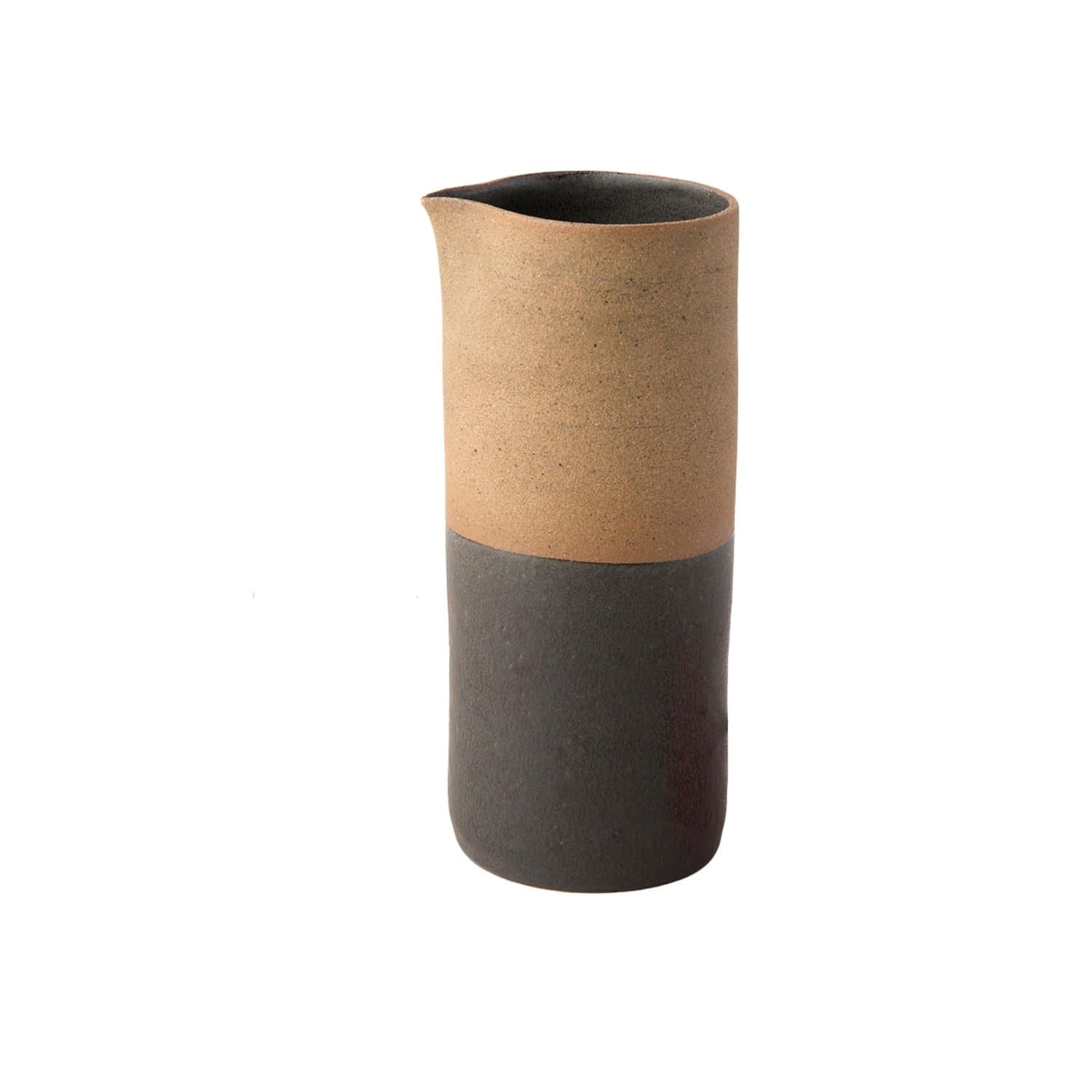 Jarra em Cerâmica Grande Luli Ateliê Preto 8,5 x 22 cm