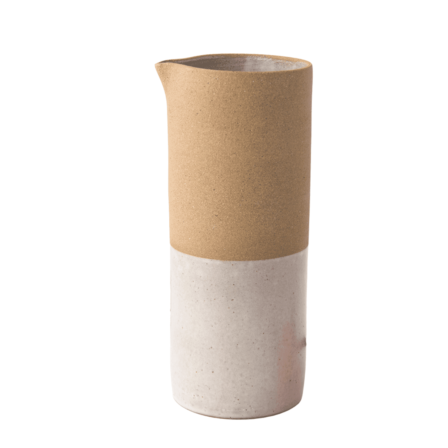 Jarra Grande em Cerâmica Luli Ateliê Branco 8 x 22 cm