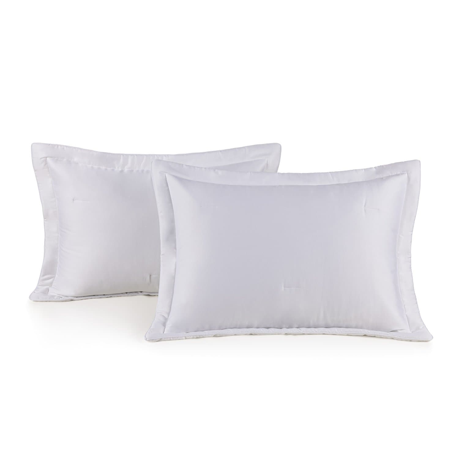Jogo 02 Porta Travesseiros Dante 300 Fios Trussardi Branco 50 x 70 cm