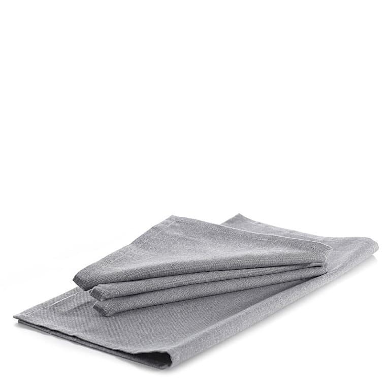 Jogo 04 Guardanapos Lush Buddemeyer Cinza Escuro 45 x 45 cm