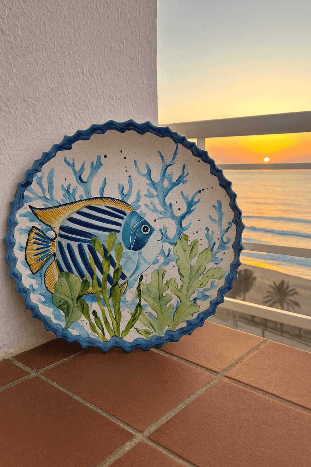 Jogo 06 Pratos Rasos Melamina Coral 27 cm