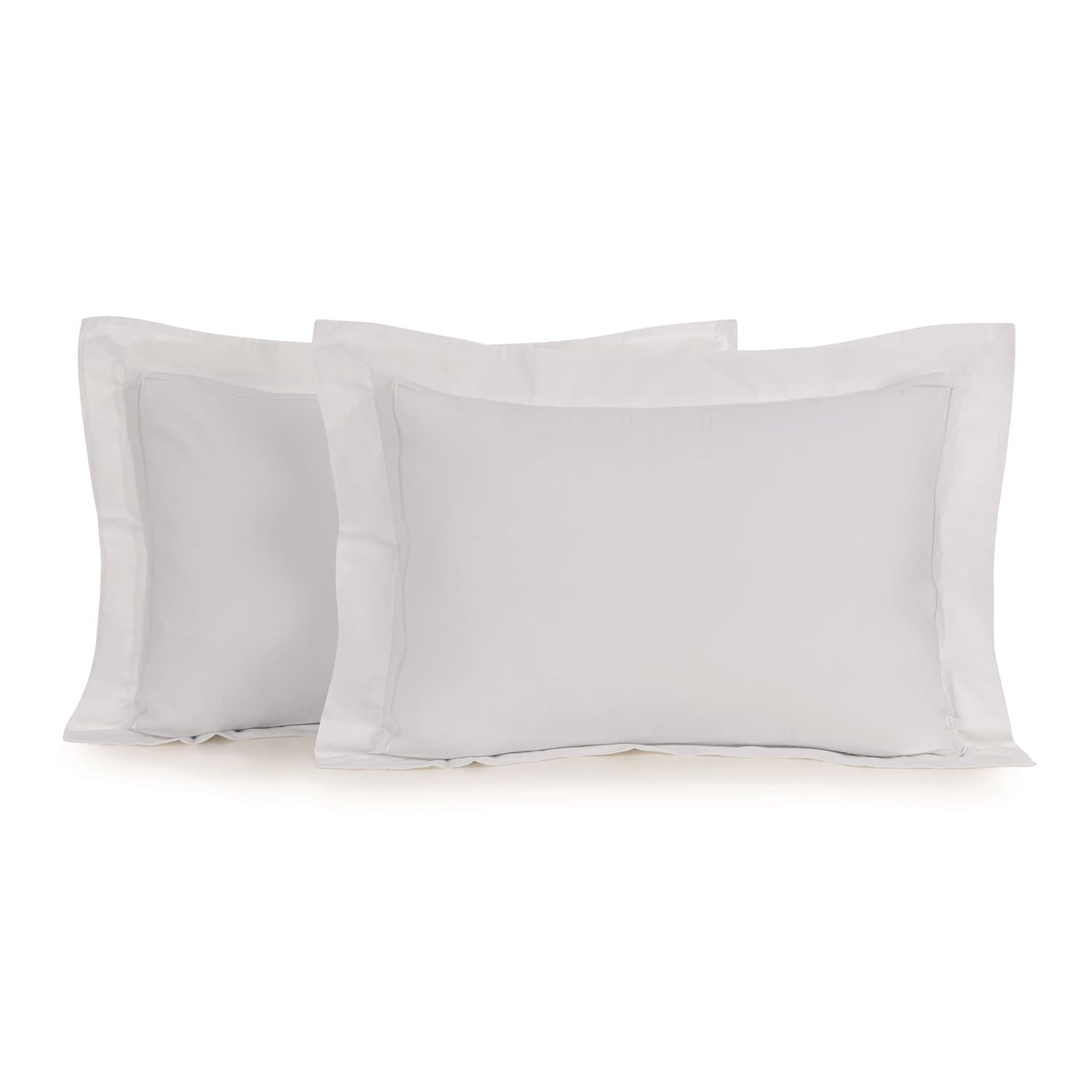Jogo 2 Fronhas Fiesole 200 Fios Trussardi Branco e Branco 50cm x 70cm