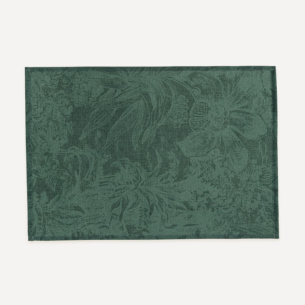 Jogo Americano 4 Peças Impermeável Jacquard Verde