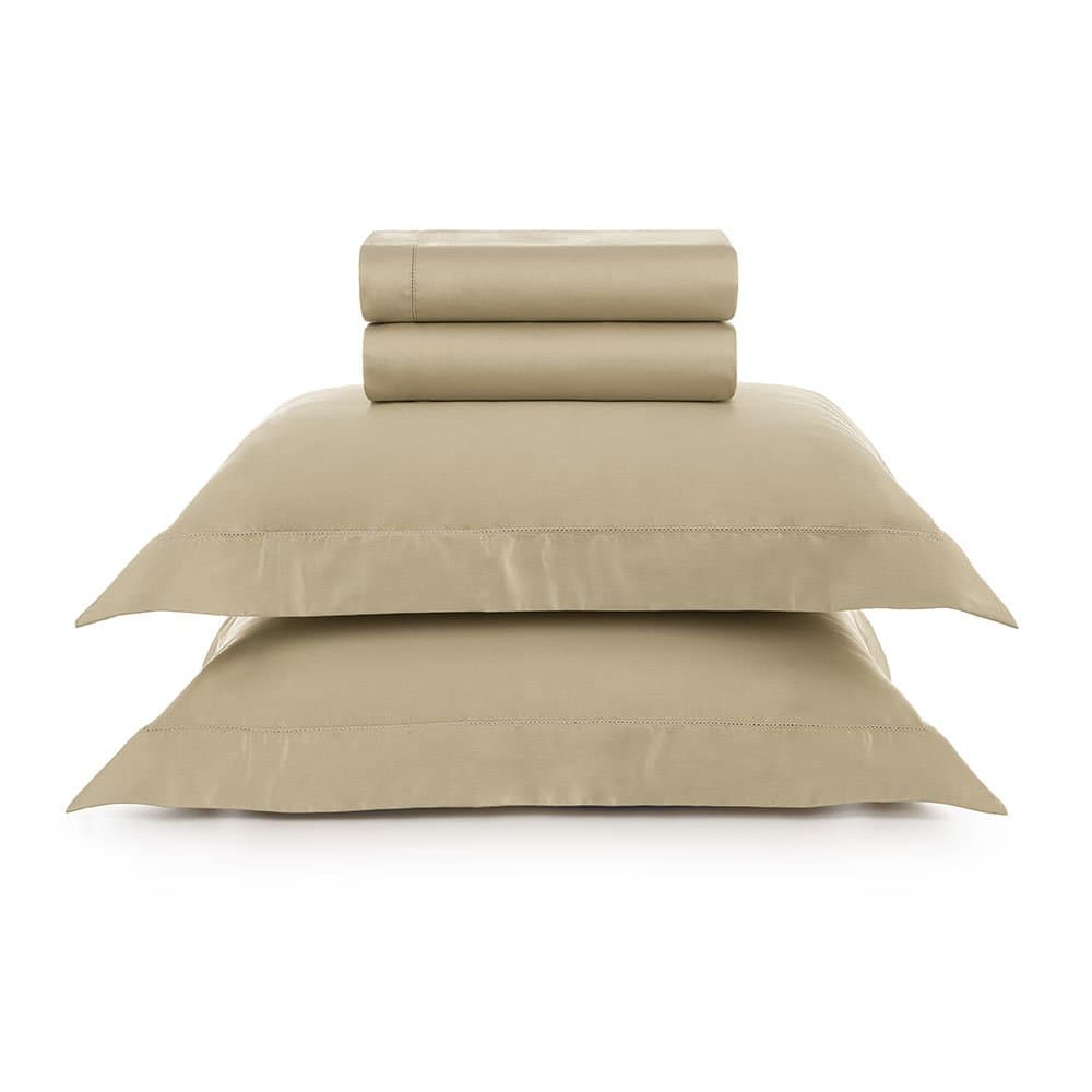 Jogo Cama Super King Oasis 300 Fios Karsten Bege