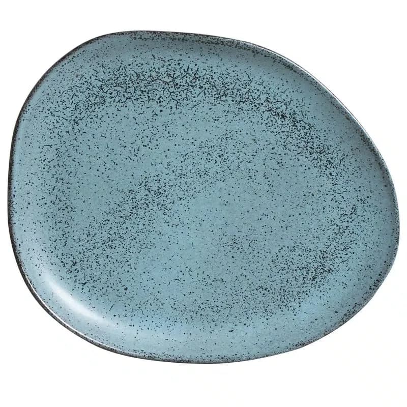 Jogo de 06 Pratos Rasos Oval Orgânico Night Sky Porto Brasil