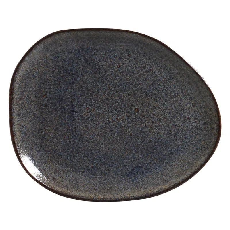 Jogo de 06 Pratos Rasos Oval Orgânico Titanium Porto Brasil