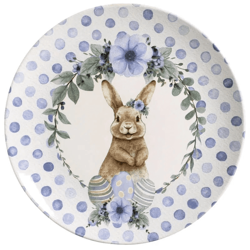Jogo de 6 Pratos Rasos Bunny Blue Porto Brasil