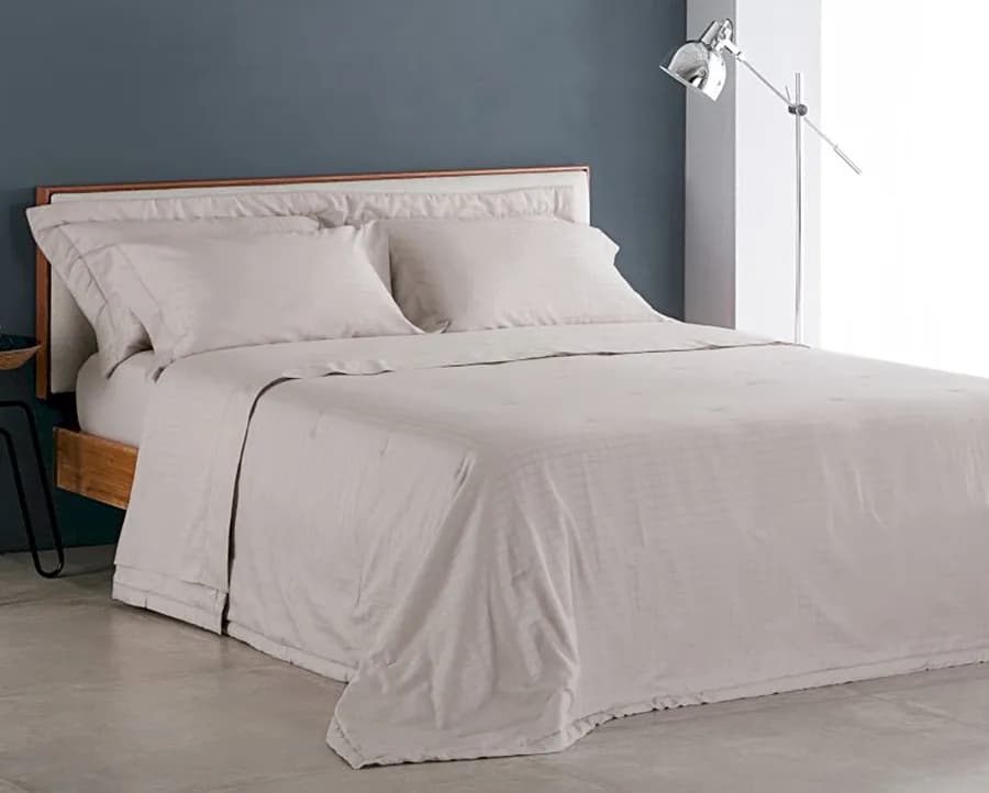 Jogo de Cama Buddemeyer Damask Square King - Cetim 300 Fios