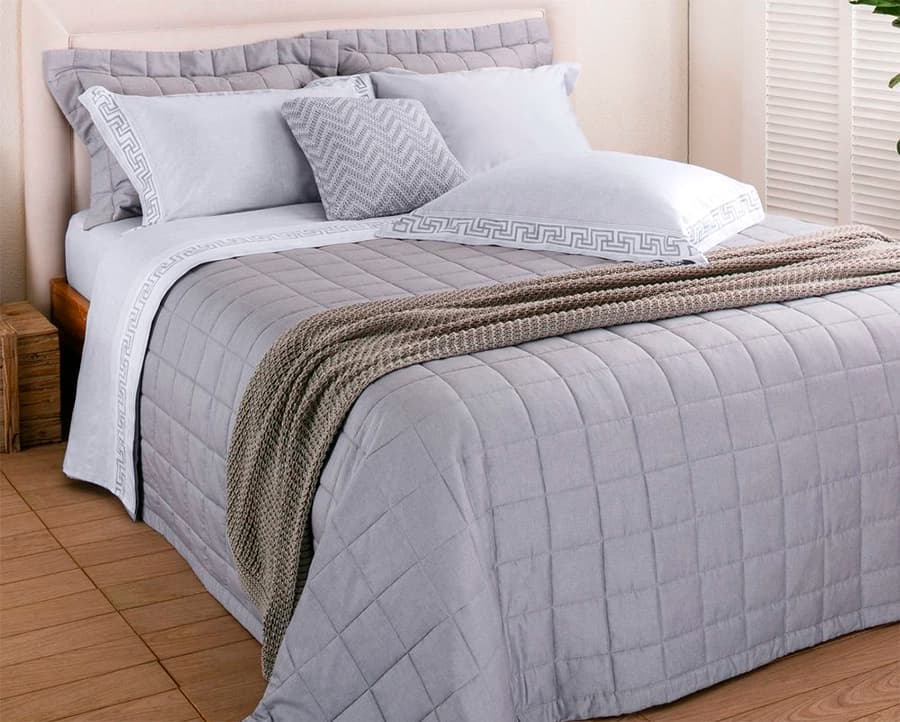 Jogo de Cama Buddemeyer Vision Santorini King - Cetim 300 Fios