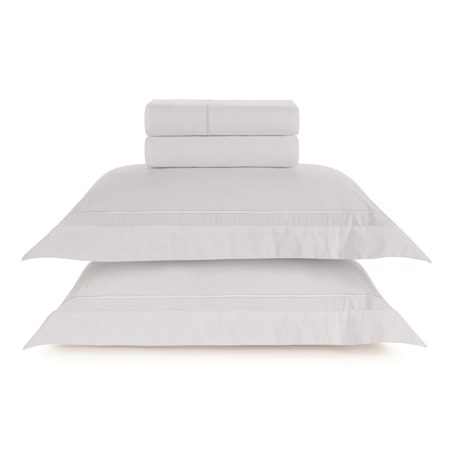 Jogo de Cama Casal Fiesole 200 Fios Trussardi Branco e Branco 220cm x 260cm