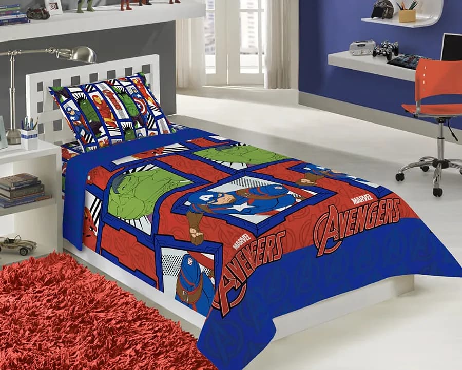 Jogo de Cama Microfibra Lepper Juvenil - Avengers