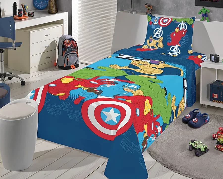 Jogo de Cama Microfibra Lepper Juvenil - Avengers