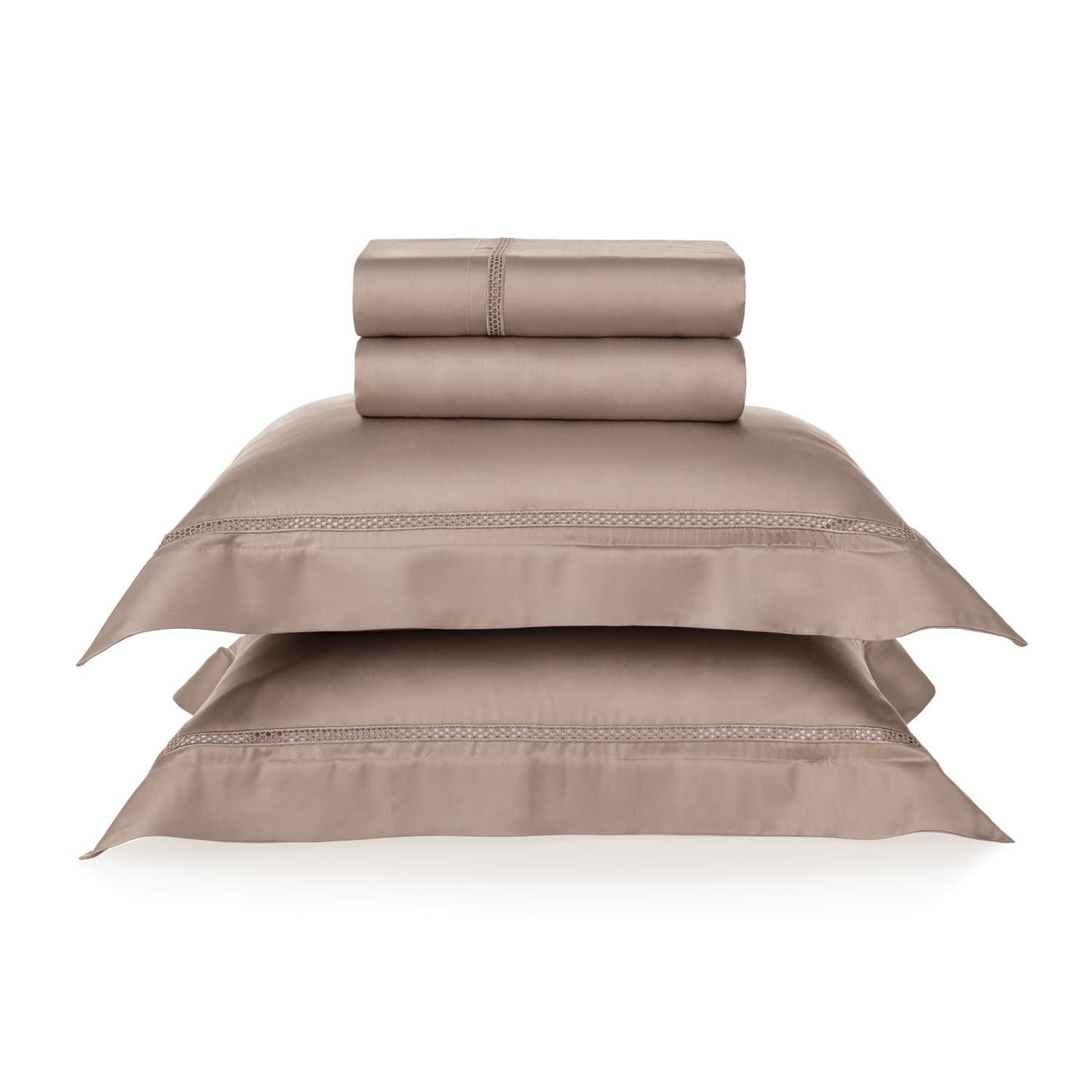 Jogo De Cama Queen Contessina 300 Fios Bambu Trussardi 2,40 x 2,80 m Nocciola