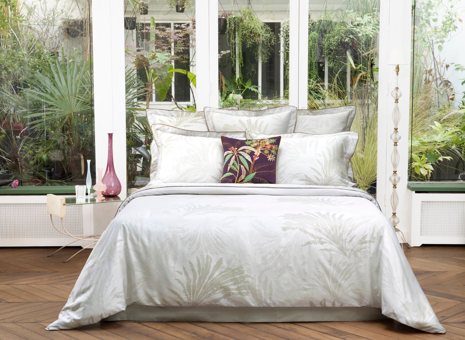Jogo de Cama Queen Palmea 300 Fios Yves Delorme Paris