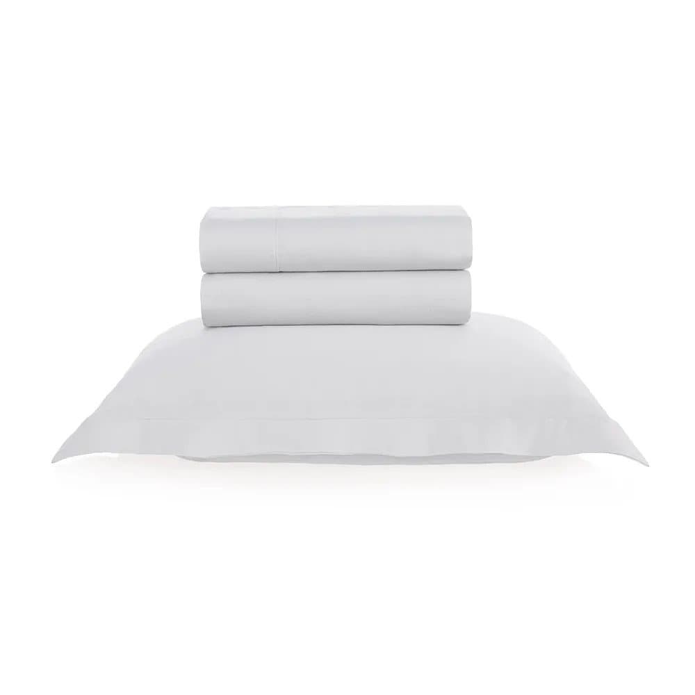 Jogo de Cama Solteiro Grasso 300 Fios Egípcio Trussardi Branco 1,70 x 2,80 m