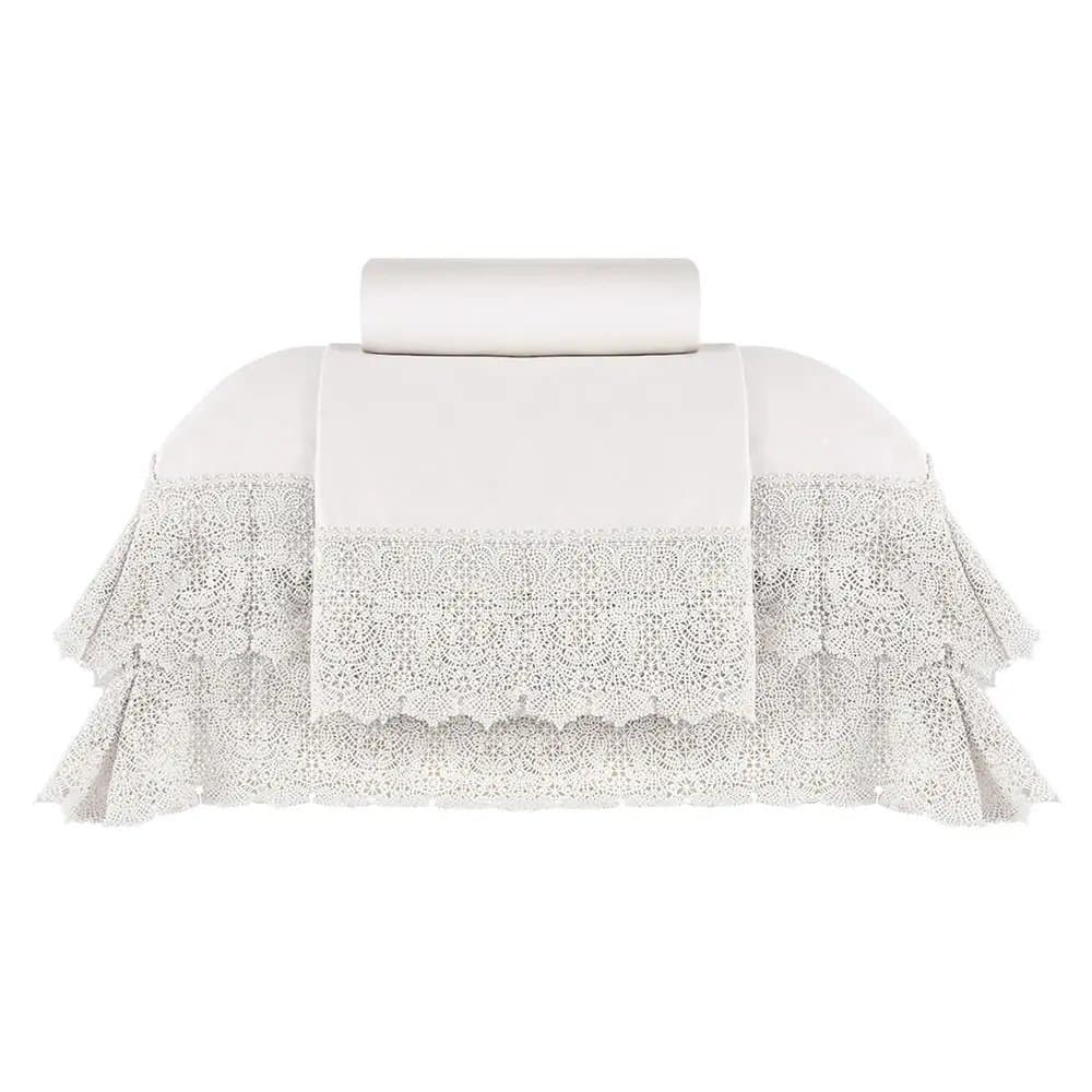 Jogo de Cama Super King Norah 400 Fios Buddemeyer Luxus Bege Antique 280cm x 280cm