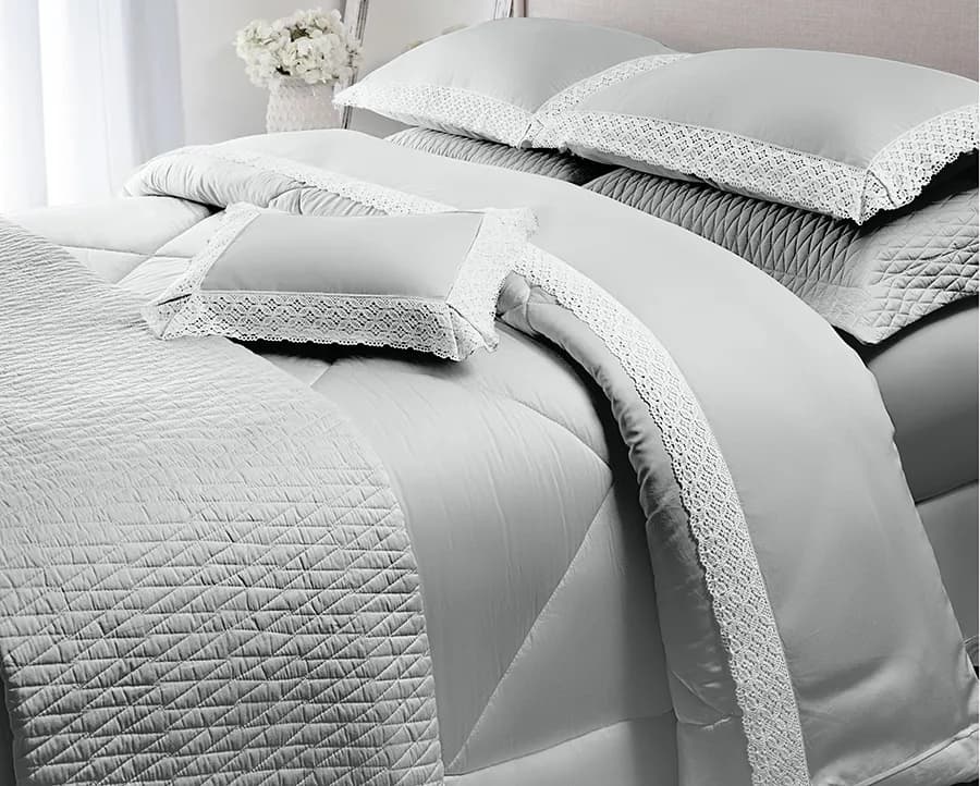 Jogo de Cama Trancoso Casal - Percal 300 Fios - Naturalle Fashion