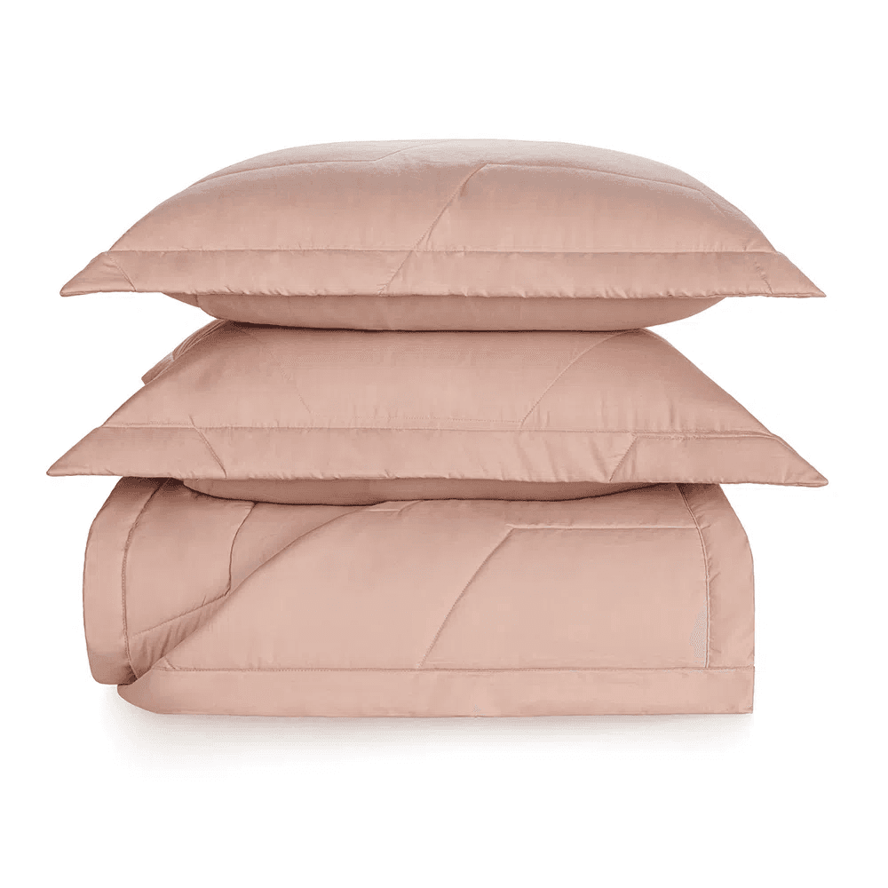 Jogo de Colcha Queen 300 Fios Palazzi Trussardi Rosa Perla