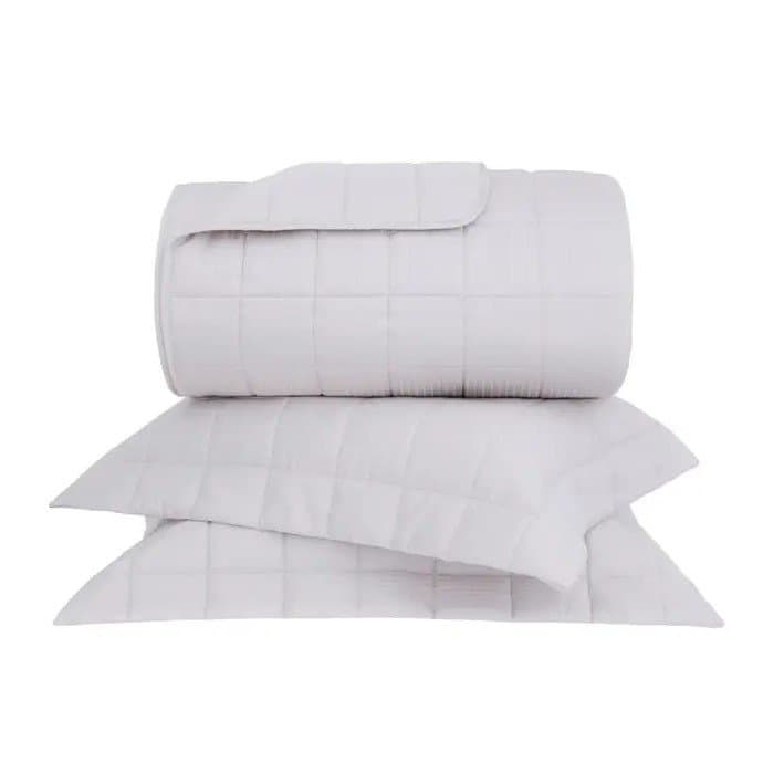 Jogo De Colcha Queen Damask Stripes 300 Fios Buddemeyer Bege 2,60 x 2,50 m