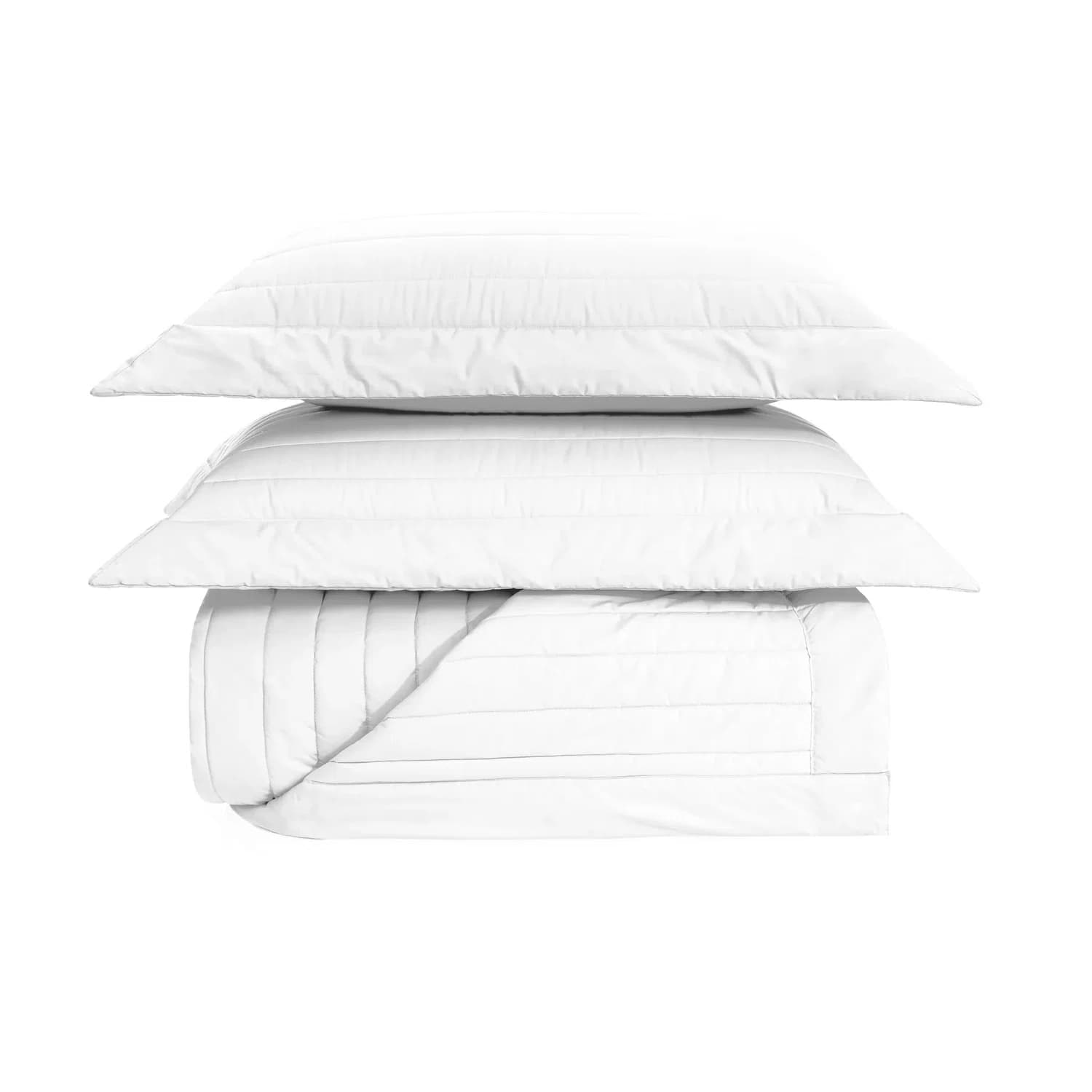 Jogo De Colcha Super King Monteleone 200 Fios Trussardi Branco 2,90 x 2,60 m