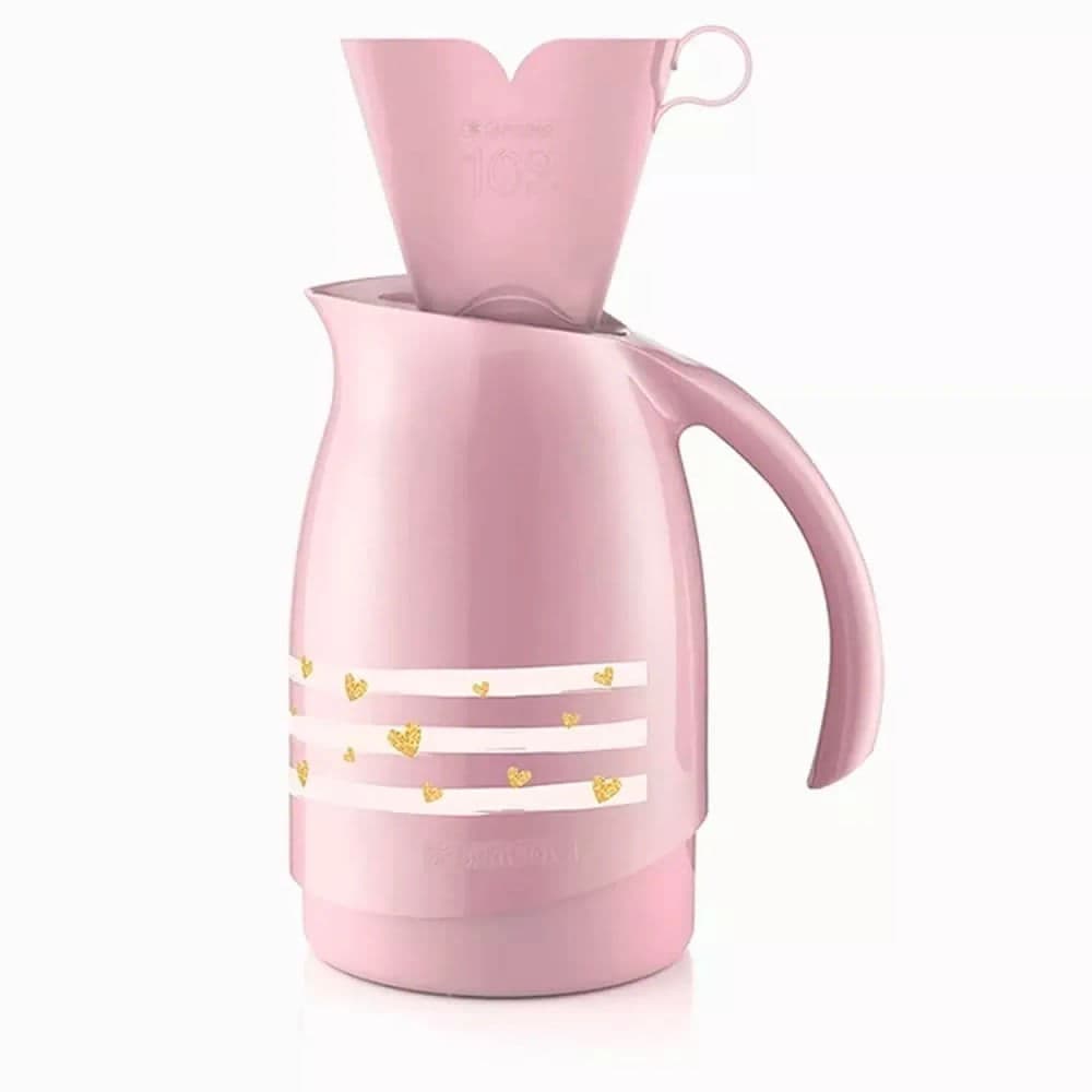 Jogo de Garrafa Térmica com Filtro 102 700mL Rosa - Sanremo