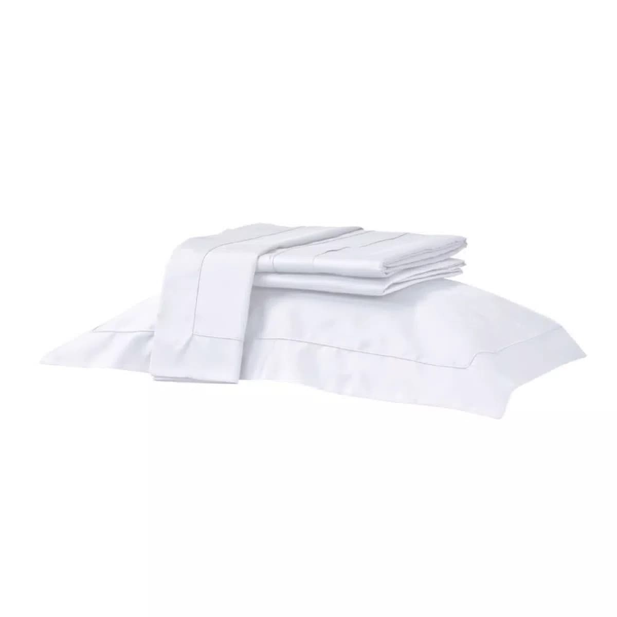 Jogo De Lençol Solteiro Cordonê 300 Fios Artelassê Branco