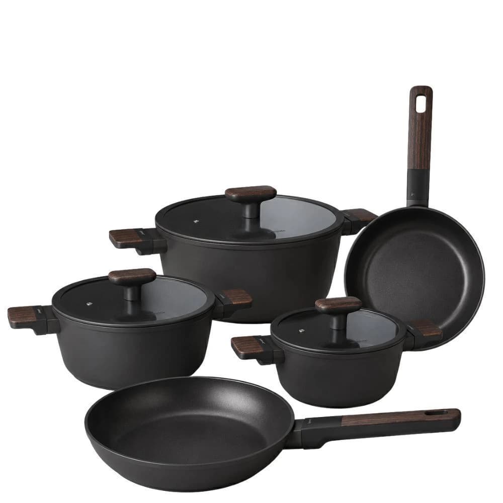Jogo de Panelas Antiaderente Jomafe Black Wood 5pçs