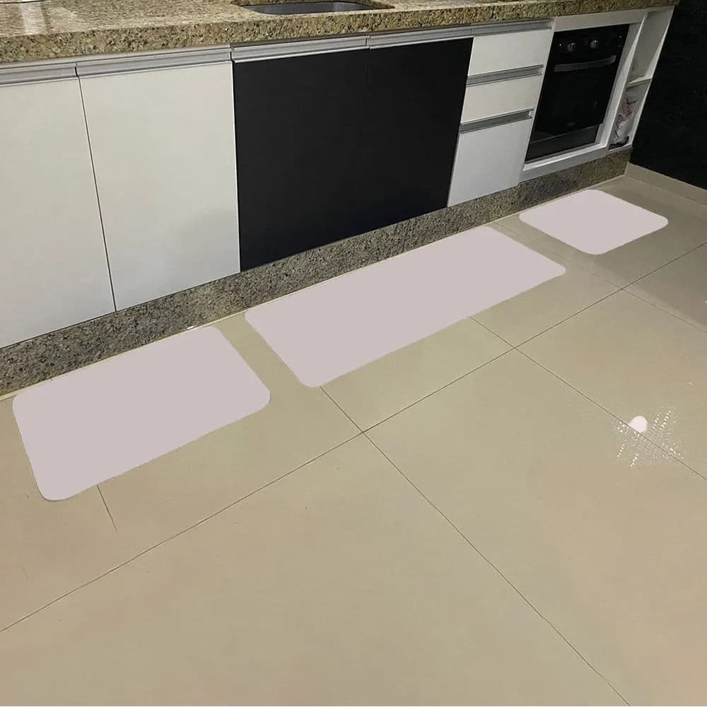 Jogo de Tapetes para Cozinha 3 Peças Cru - Comoditá
